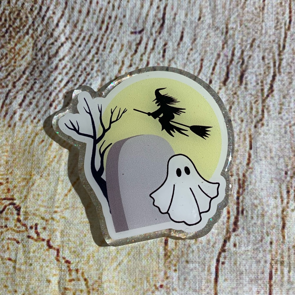 Halloween Ghost & Witch Magnet